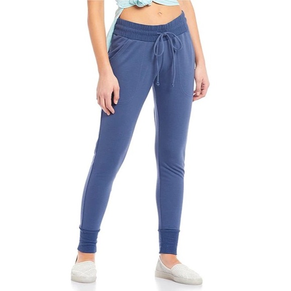 Free People Movement Sunny Skinny Sweatpants Blue Small - Picture 2 of 10
